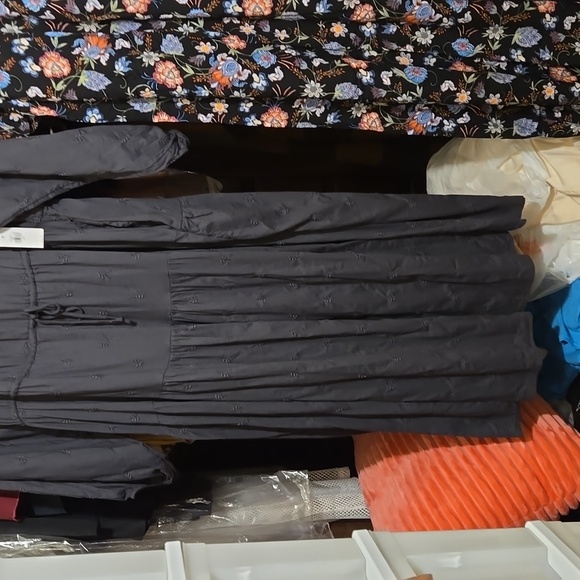 NWT Old Navy tassel ties tiered Embroidered Long Sleeve boho Midi Maxi Dress 3X - Picture 12 of 17